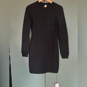 Nwt Hermès Hermes black Cashmere Knit mini Dress size 34 Xs